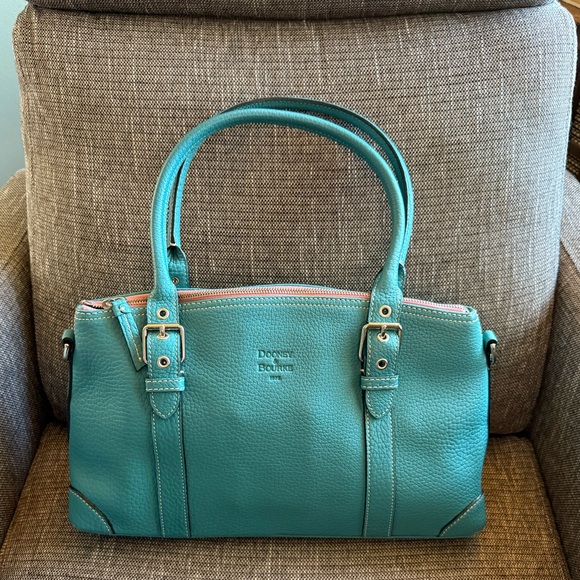 Dooney & Bourke Tiffany Blue Satchel - Picture 1 of 12